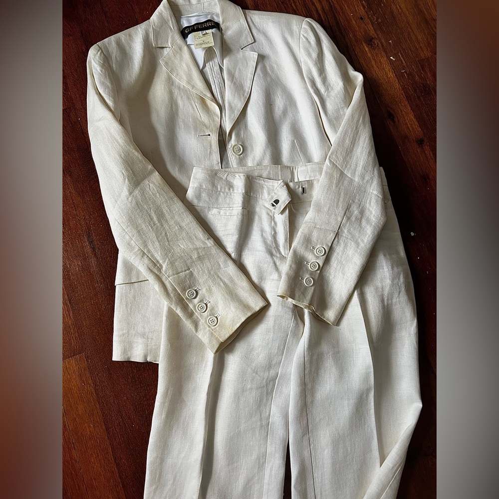 Vintage crème pants suit